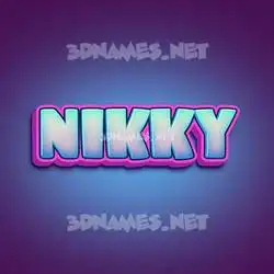 nikky in Phat Purple style - 3D name wallpaper