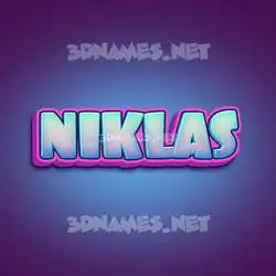 niklas in Phat Purple style - 3D name wallpaper