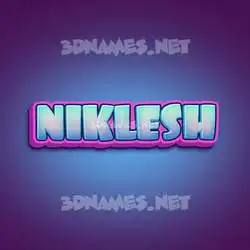 niklesh in Phat Purple style - 3D name wallpaper