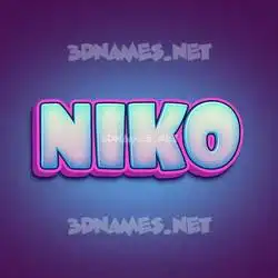 niko in Phat Purple style - 3D name wallpaper