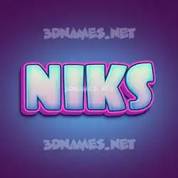 niks in Phat Purple style - 3D name wallpaper