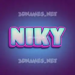 niky in Phat Purple style - 3D name wallpaper