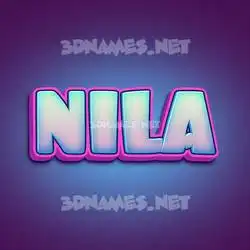 nila in Phat Purple style - 3D name wallpaper