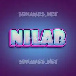 nilab in Phat Purple style - 3D name wallpaper
