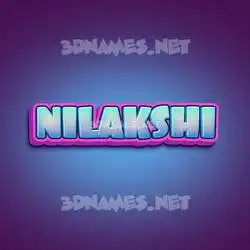 nilakshi in Phat Purple style - 3D name wallpaper