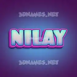 nilay in Phat Purple style - 3D name wallpaper