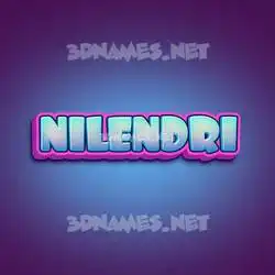 nilendri in Phat Purple style - 3D name wallpaper
