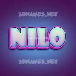 nilo in Phat Purple style - 3D name wallpaper