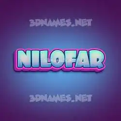 nilofar in Phat Purple style - 3D name wallpaper