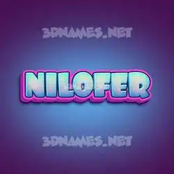 nilofer in Phat Purple style - 3D name wallpaper