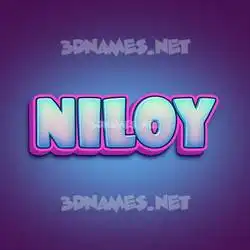 niloy in Phat Purple style - 3D name wallpaper