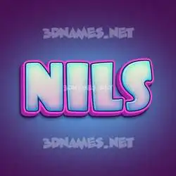 nils in Phat Purple style - 3D name wallpaper
