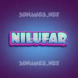 nilufar in Phat Purple style - 3D name wallpaper