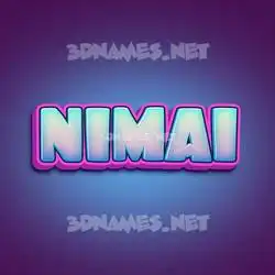 nimai in Phat Purple style - 3D name wallpaper