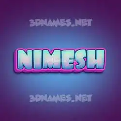 nimesh in Phat Purple style - 3D name wallpaper