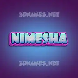 nimesha in Phat Purple style - 3D name wallpaper