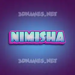 nimisha in Phat Purple style - 3D name wallpaper