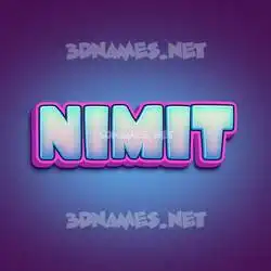 nimit in Phat Purple style - 3D name wallpaper