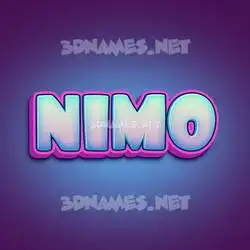 nimo in Phat Purple style - 3D name wallpaper