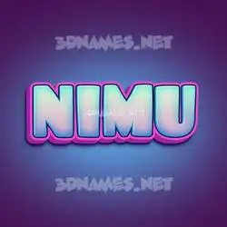 nimu in Phat Purple style - 3D name wallpaper
