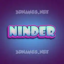 ninder in Phat Purple style - 3D name wallpaper