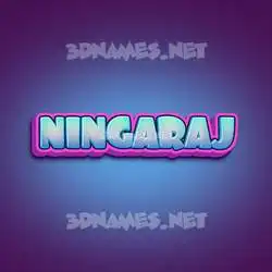 ningaraj in Phat Purple style - 3D name wallpaper