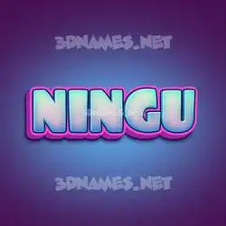 ningu in Phat Purple style - 3D name wallpaper