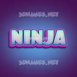 ninja in Phat Purple style - 3D name wallpaper
