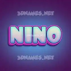 nino in Phat Purple style - 3D name wallpaper