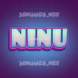 ninu in Phat Purple style - 3D name wallpaper