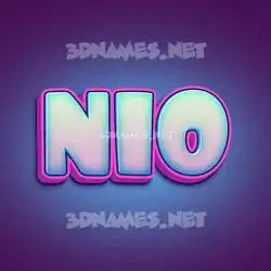 nio in Phat Purple style - 3D name wallpaper