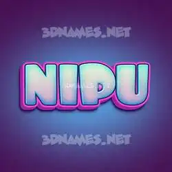 nipu in Phat Purple style - 3D name wallpaper