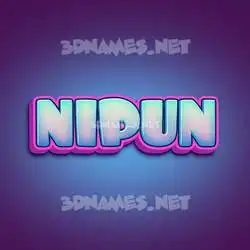 nipun in Phat Purple style - 3D name wallpaper