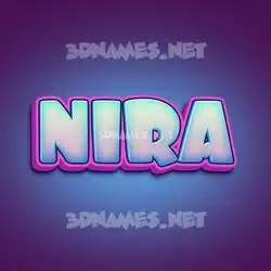 nira in Phat Purple style - 3D name wallpaper