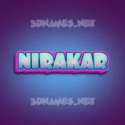 nirakar in Phat Purple style - 3D name wallpaper