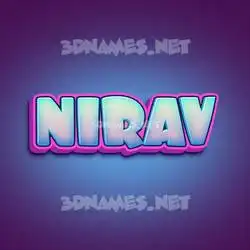 nirav in Phat Purple style - 3D name wallpaper