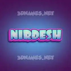 nirdesh in Phat Purple style - 3D name wallpaper