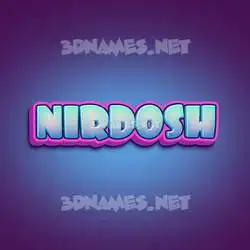 nirdosh in Phat Purple style - 3D name wallpaper