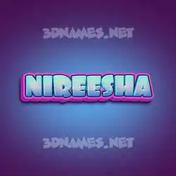 nireesha in Phat Purple style - 3D name wallpaper