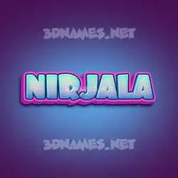 nirjala in Phat Purple style - 3D name wallpaper
