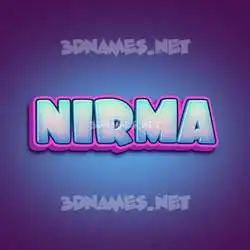 nirma in Phat Purple style - 3D name wallpaper