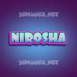nirosha in Phat Purple style - 3D name wallpaper