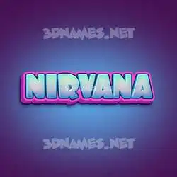 nirvana in Phat Purple style - 3D name wallpaper