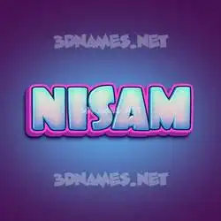 nisam in Phat Purple style - 3D name wallpaper