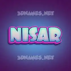 nisar in Phat Purple style - 3D name wallpaper