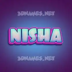 nisha in Phat Purple style - 3D name wallpaper