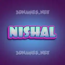 nishal in Phat Purple style - 3D name wallpaper