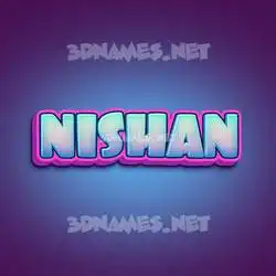 nishan in Phat Purple style - 3D name wallpaper