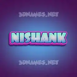 nishank in Phat Purple style - 3D name wallpaper
