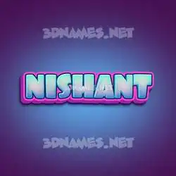 nishant in Phat Purple style - 3D name wallpaper